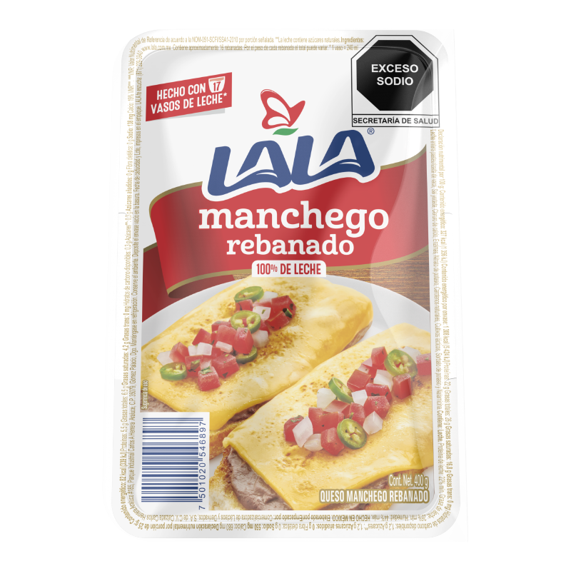 Queso Manchego Lala® rebanado Lala Grupo Lala